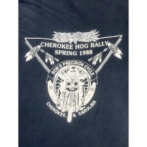 Vintage 1988 Cherokee Rally Bobs Precision Cycle Motorcycle Art Shirt Size Large